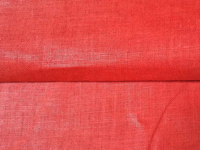 Red Plain Textured Cotton DT Fabric