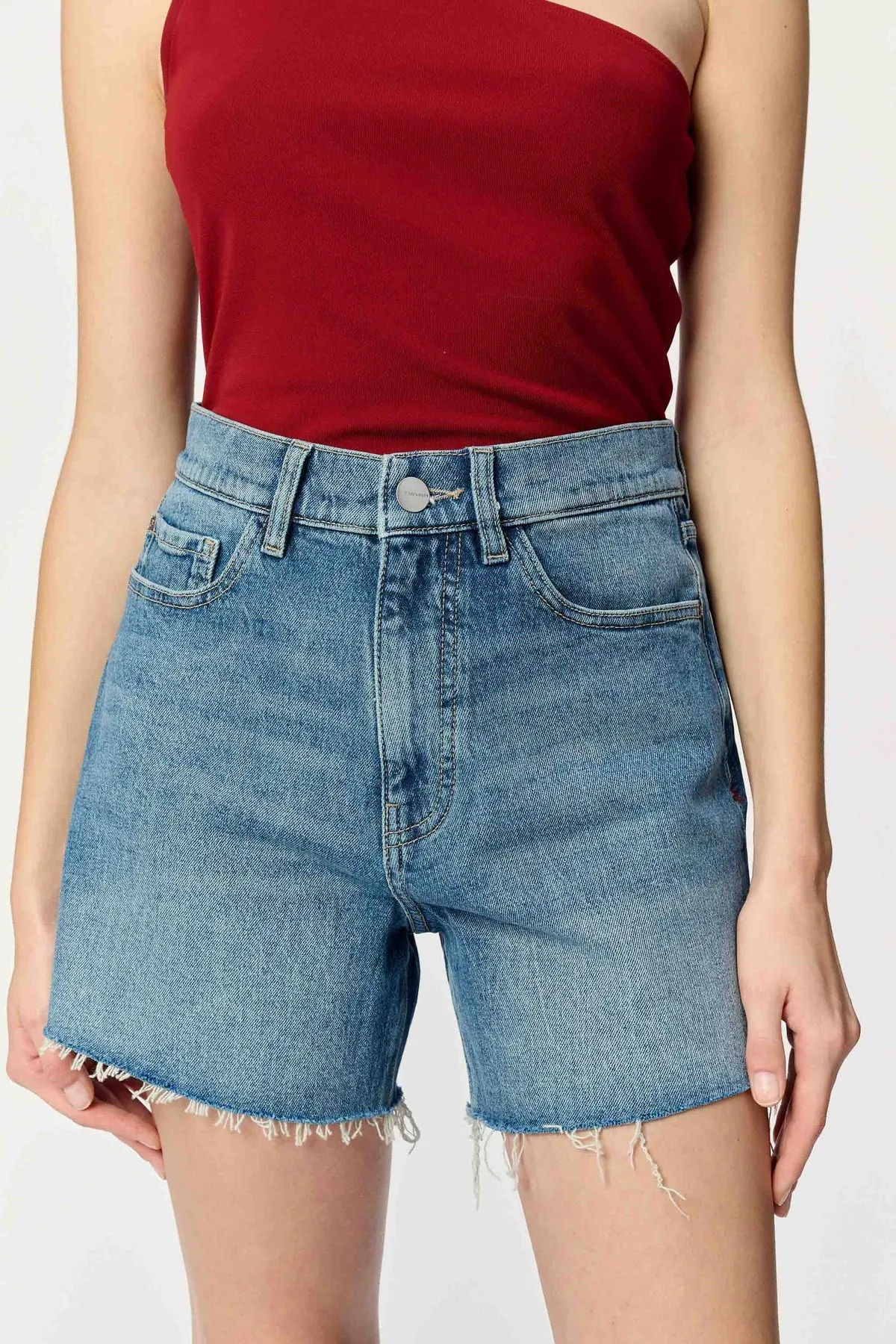 Relaxed Fit Jean Shorts - VVI