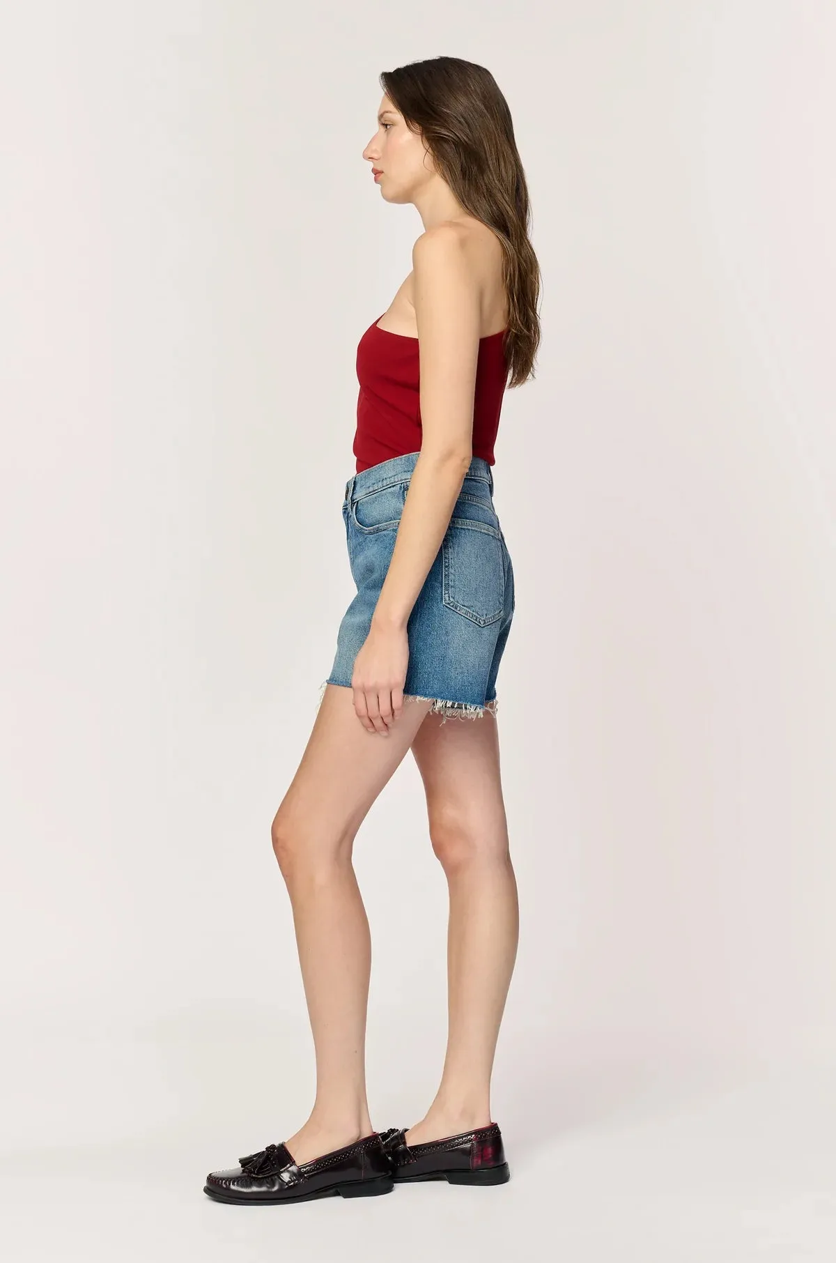 Relaxed Fit Jean Shorts - VVI