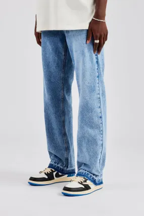 Relaxed Two Tone Relaxed Jeans - Blue