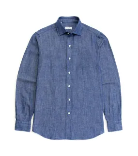 Salvatore Piccolo Selvedge Denim Shirt: Dark Blue