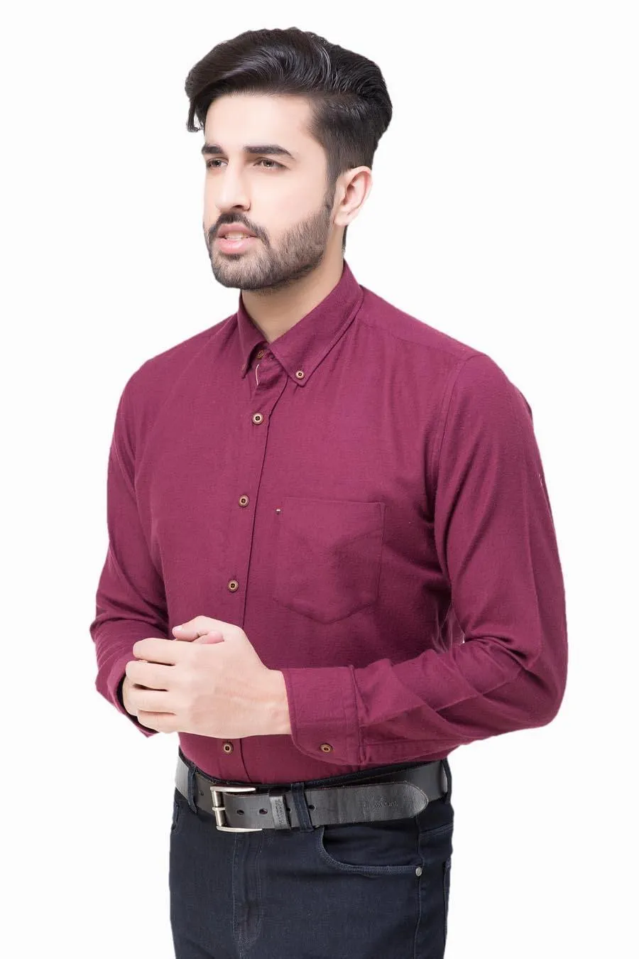 Smart shirt Button Down FUll sleeve Mahroon