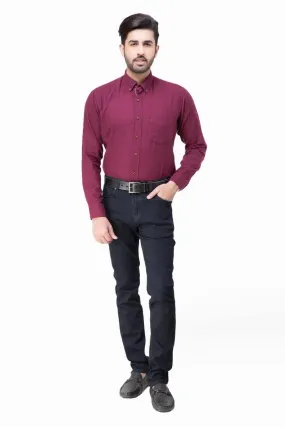 Smart shirt Button Down FUll sleeve Mahroon