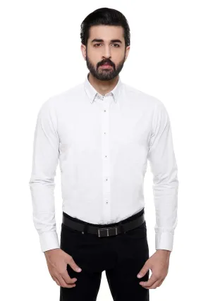 SMART SHIRT BUTTON DOWN FULL SLEEVE WHITE