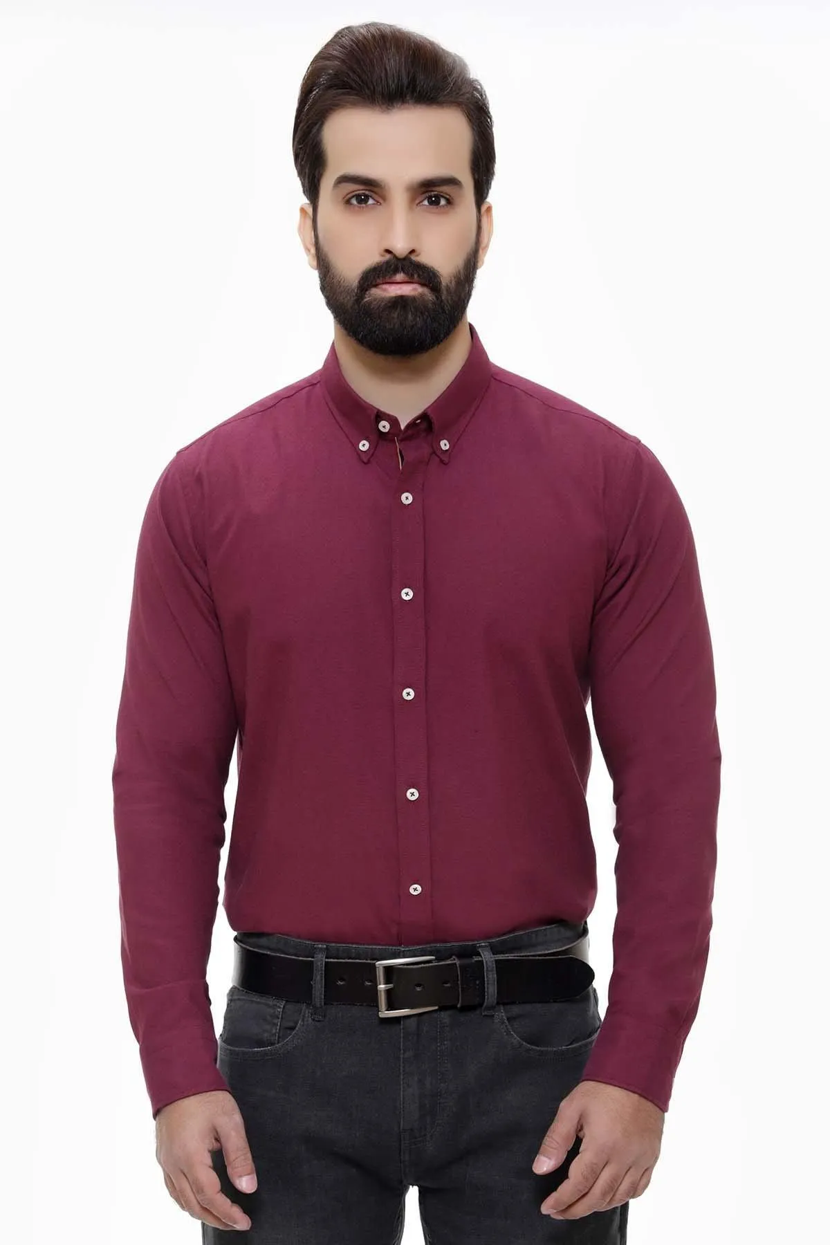 SMART SHIRT FULL SLEEVE BUTTON DOWN MAROON