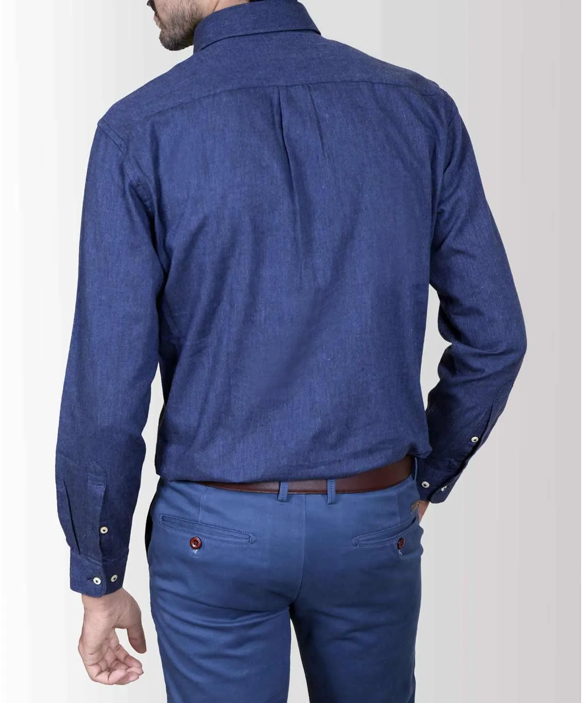 SMART SHIRT WOOL DENIM BLUE