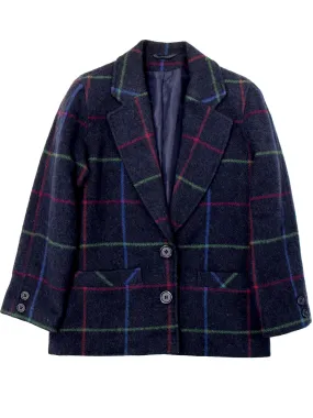 St. Michael Vintage Navy Check Jacket