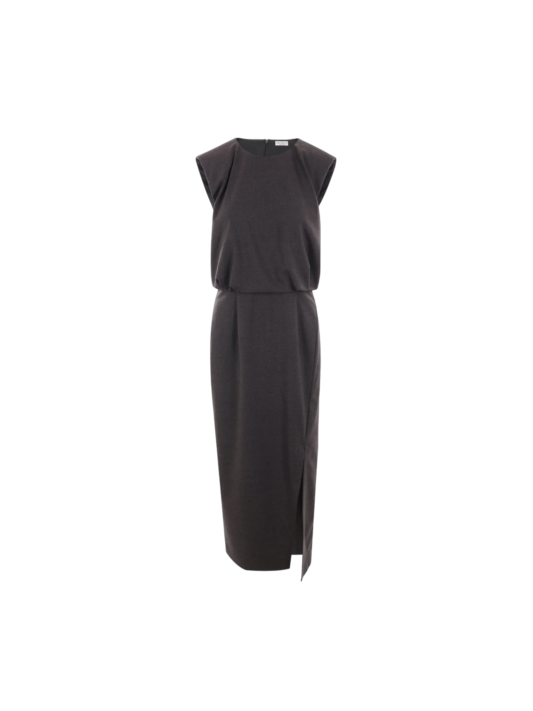 Stretch Wool Midi Dress