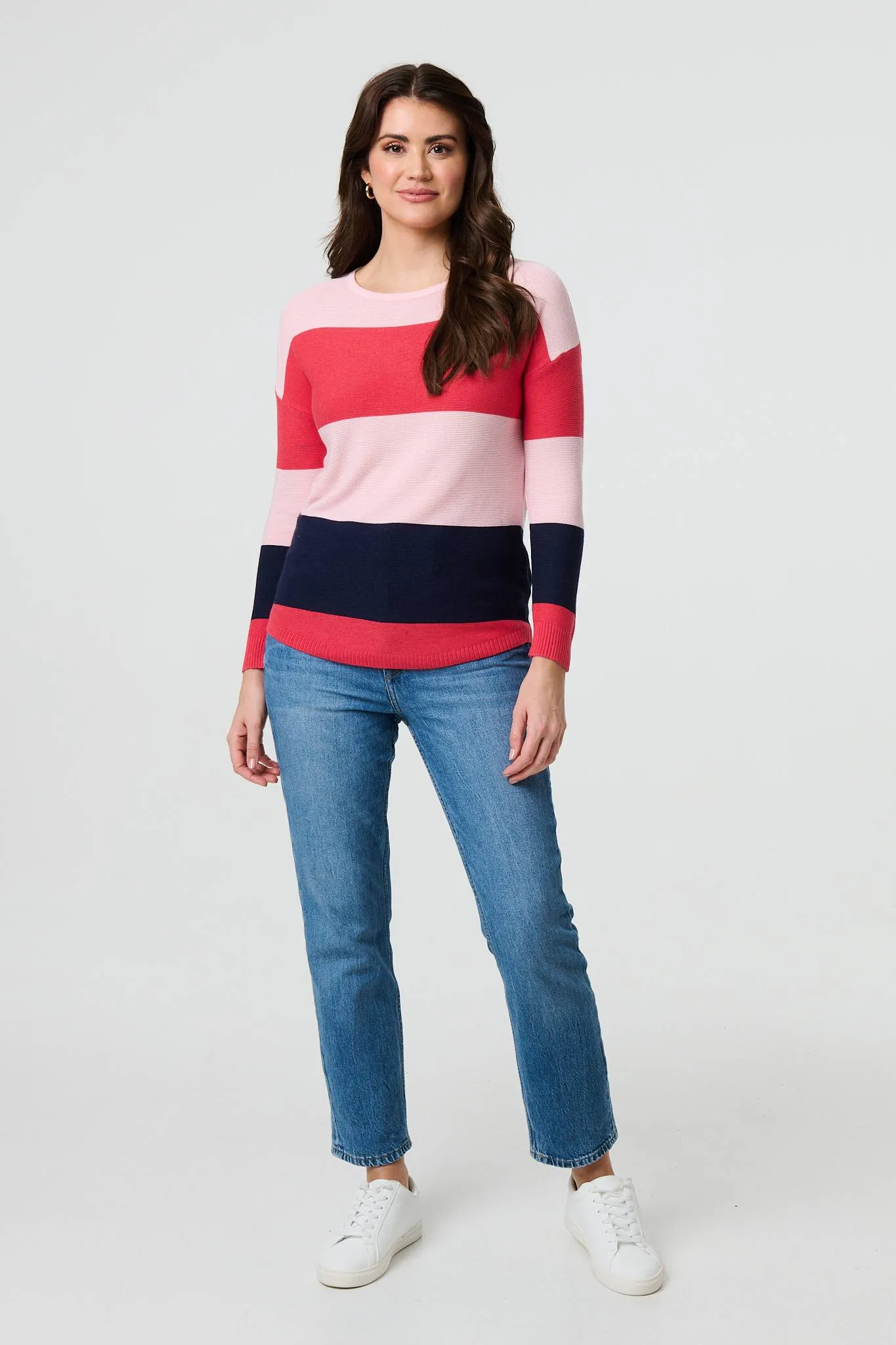 Striped Relaxed Knit Pullover