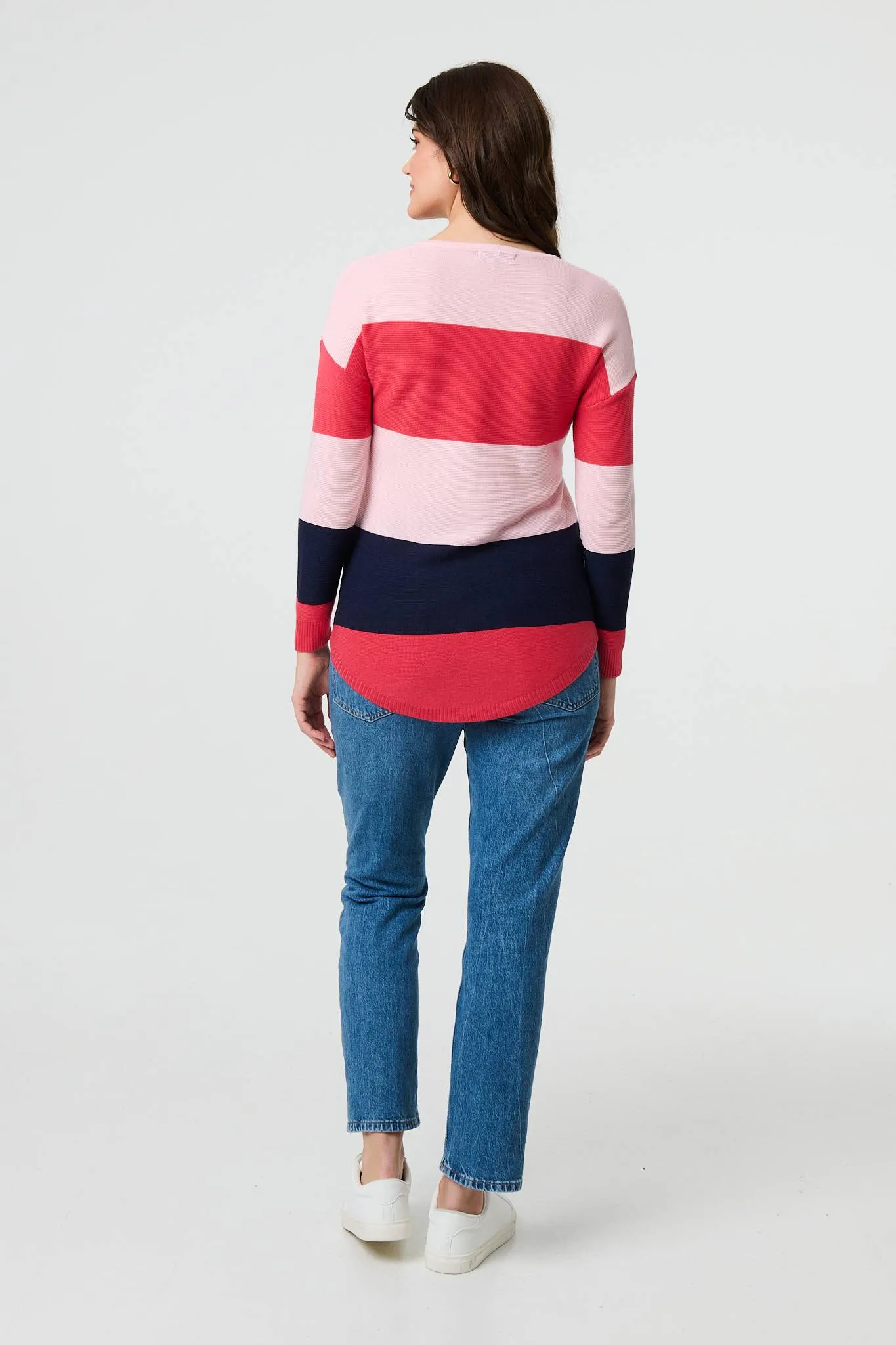 Striped Relaxed Knit Pullover