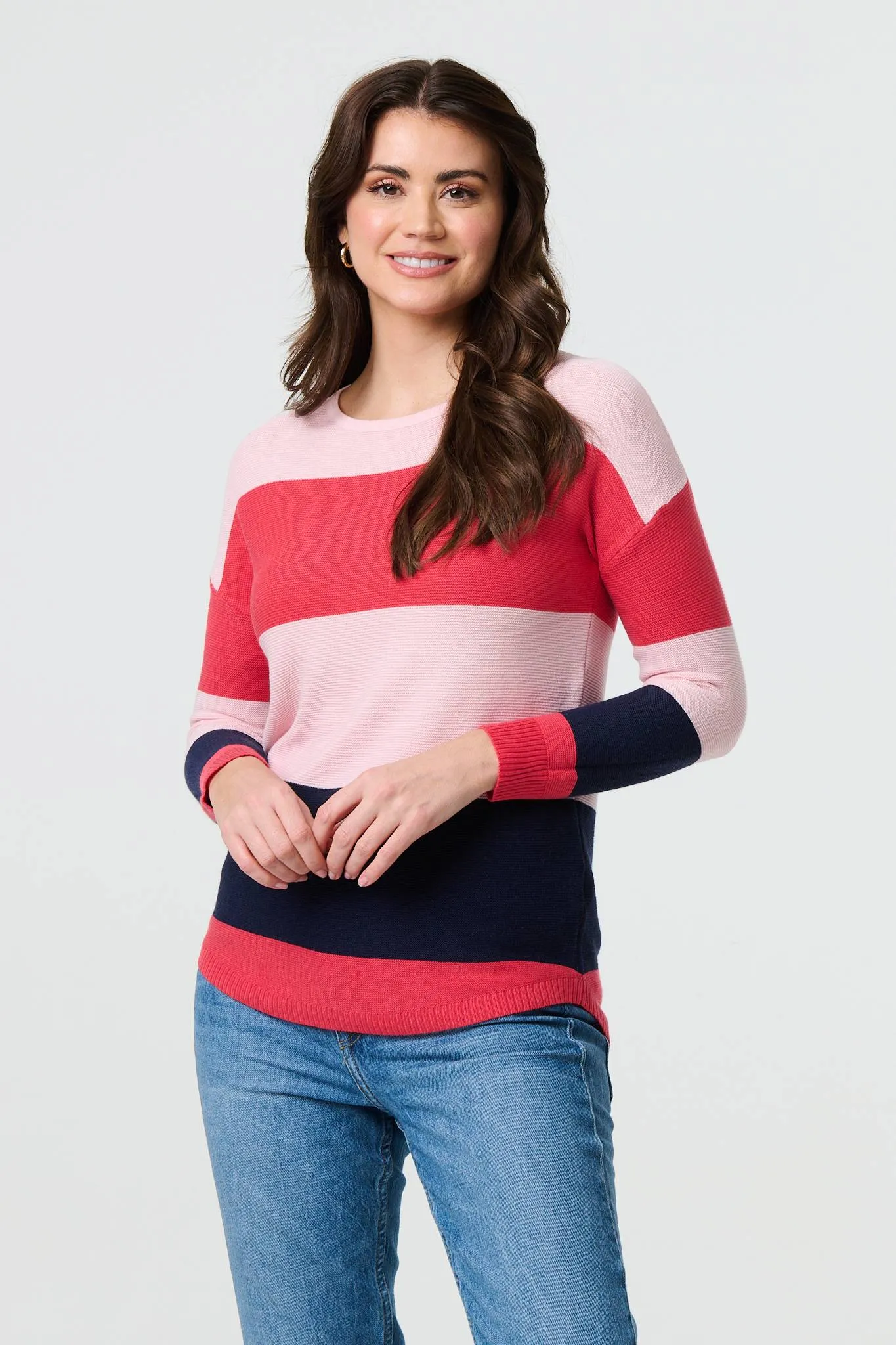 Striped Relaxed Knit Pullover