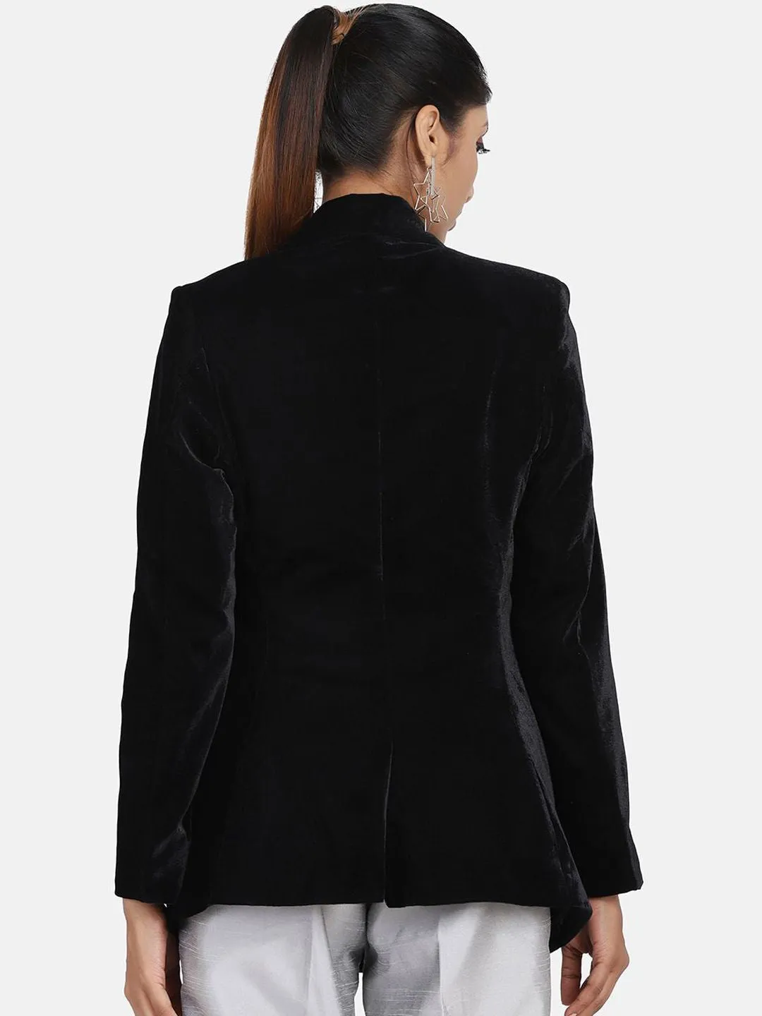 Velvet Blazer - Black