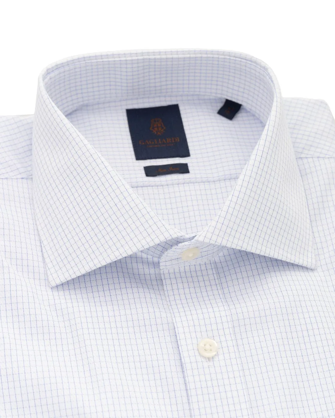 White Grid Check Non-iron Shirt