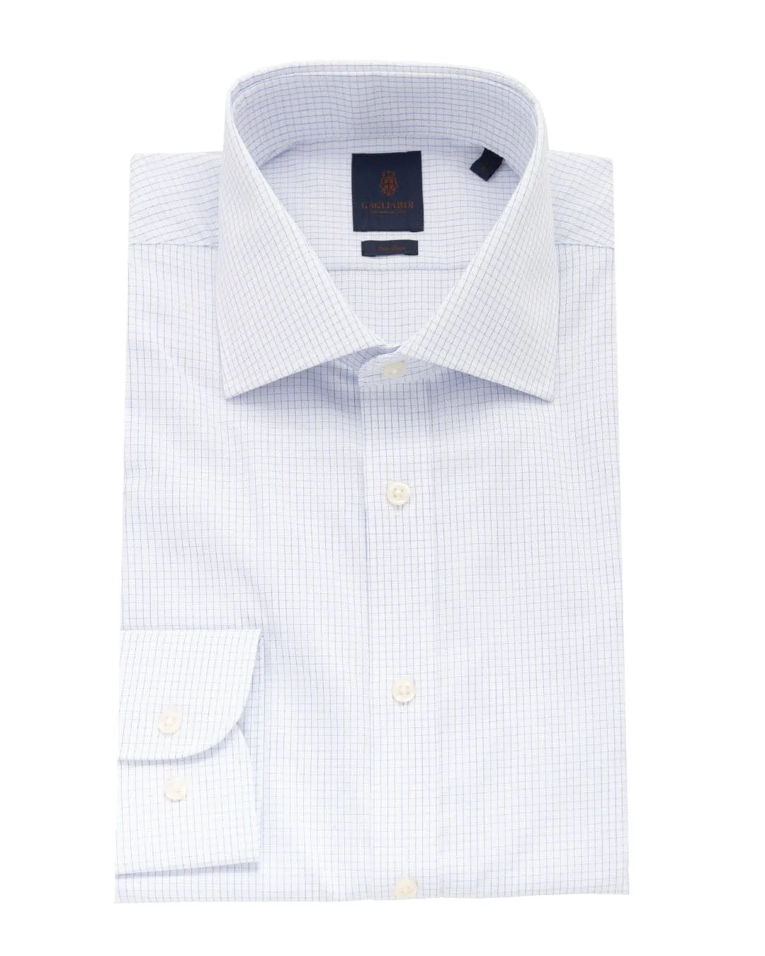 White Grid Check Non-iron Shirt